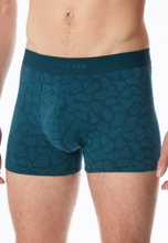 Schiesser Underwear Boxer Shorts 95/5 Woven Elastic Waistband Blue Plain/Patterned Men's - 3 Pieces